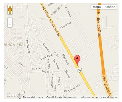 Mapa de referencia con la ubicación en carretera Libre a Zapotlanejo